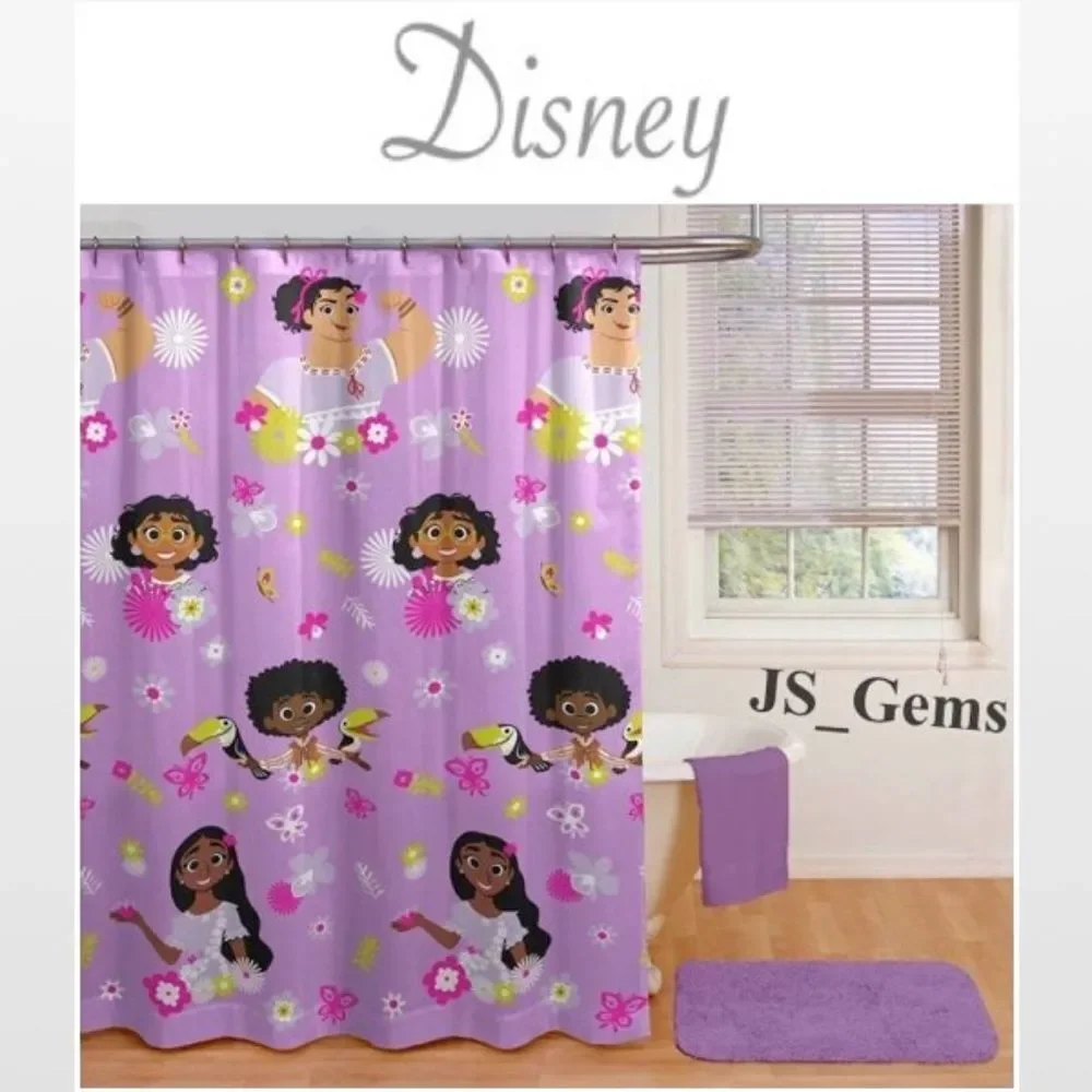 New Disney Encanto Shower Curtain Home Pink Bathroom
